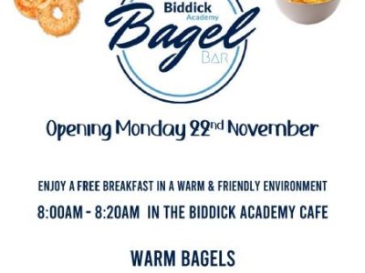 Read more about Biddick Breakfast Club Bagel Bar – starting Monday 22nd November 2021!